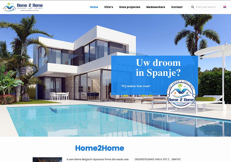 Venosites Webdesign Referentie Home2Home Costa Blanca